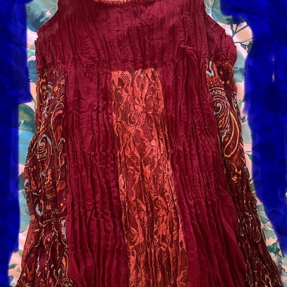 Blouse with spaghetti straps by At Last in size Large junior or S-M women BOHO - Picture 3 of 4